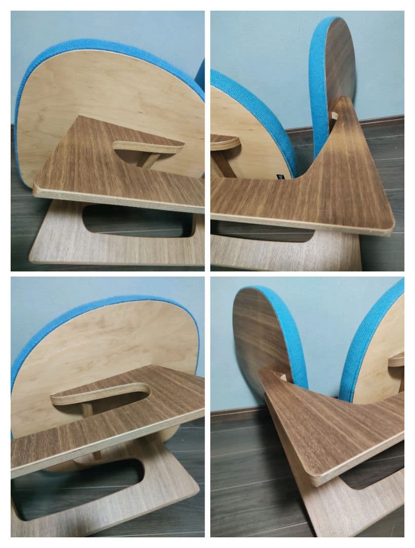 ★天童木工　低座椅子　水色　椅子　チェア　低座イス　Tendo