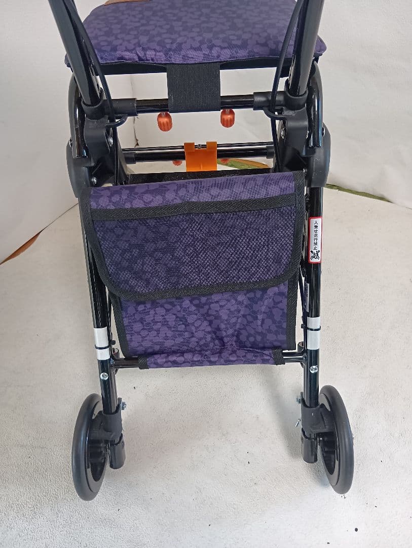 【極美品】Tacaof 折りたたみ式歩行器 紫色 花柄