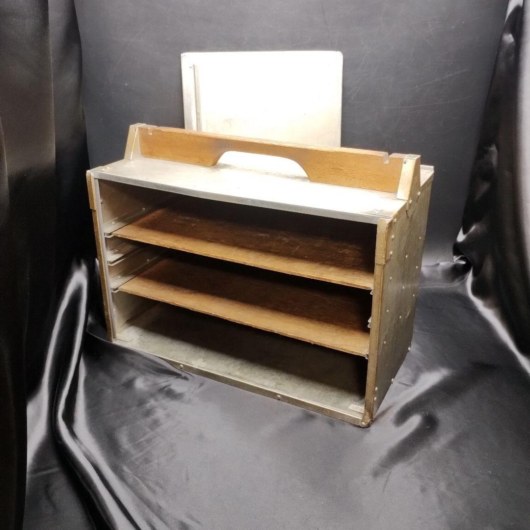 ◼️昭和レトロ◼️アルミ 出前箱 横型 4段