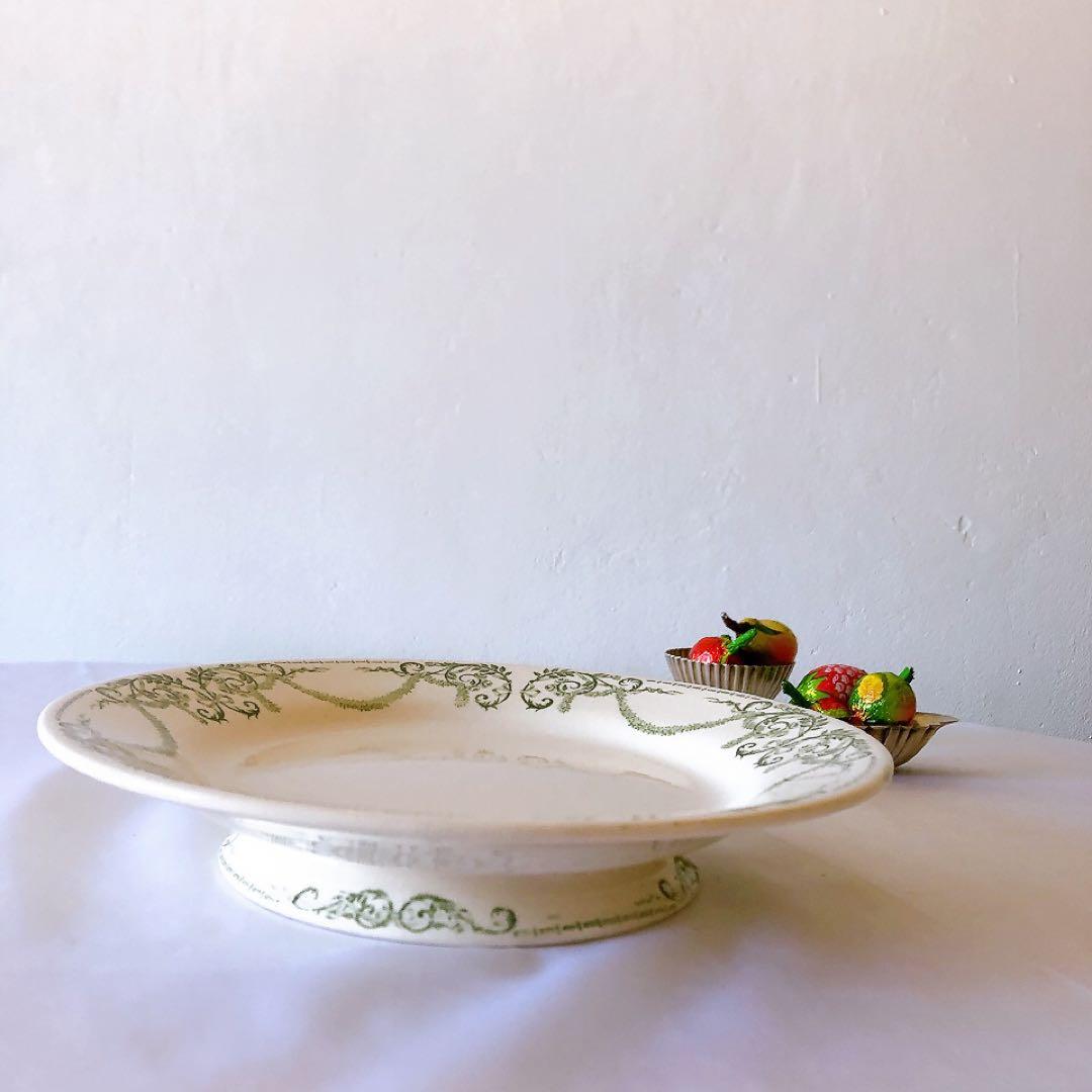 希少　クレイユモントロー 『ナポレオン』ケーキスタンド　フランスアンティーク食器