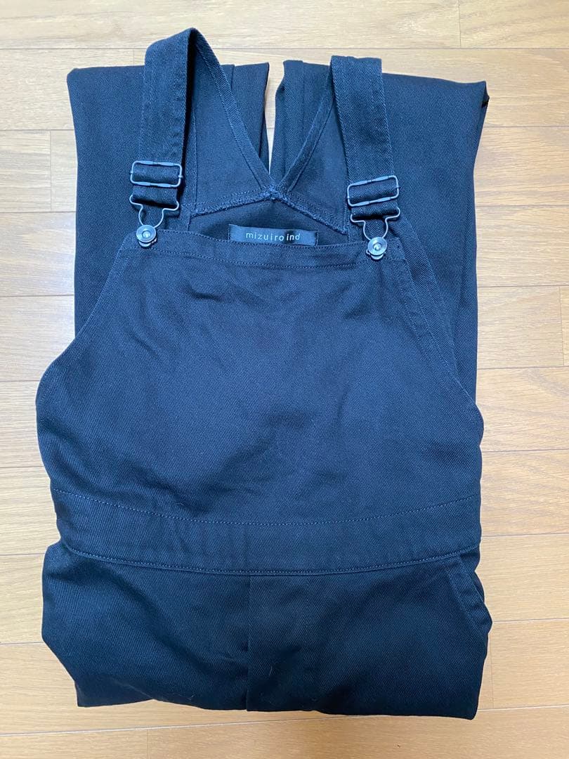 mizuiro ind ブラックオーバーオール