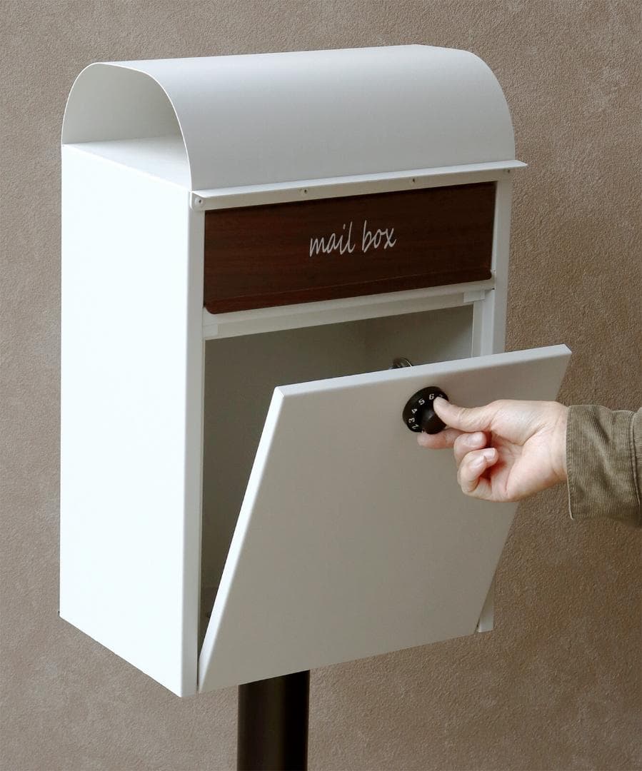 MJ PT GD　スタンドポスト　郵便ポスト　グレー