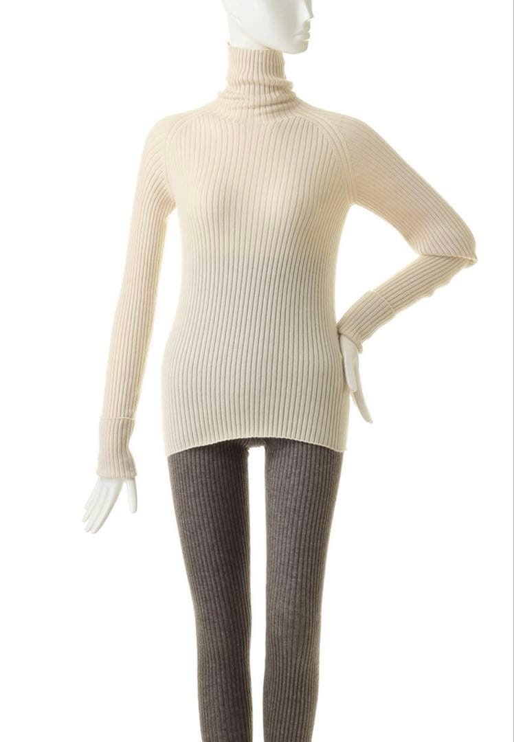 プリスティン　コットンカシミヤリブタートル　オーガニックコットン　やわらか