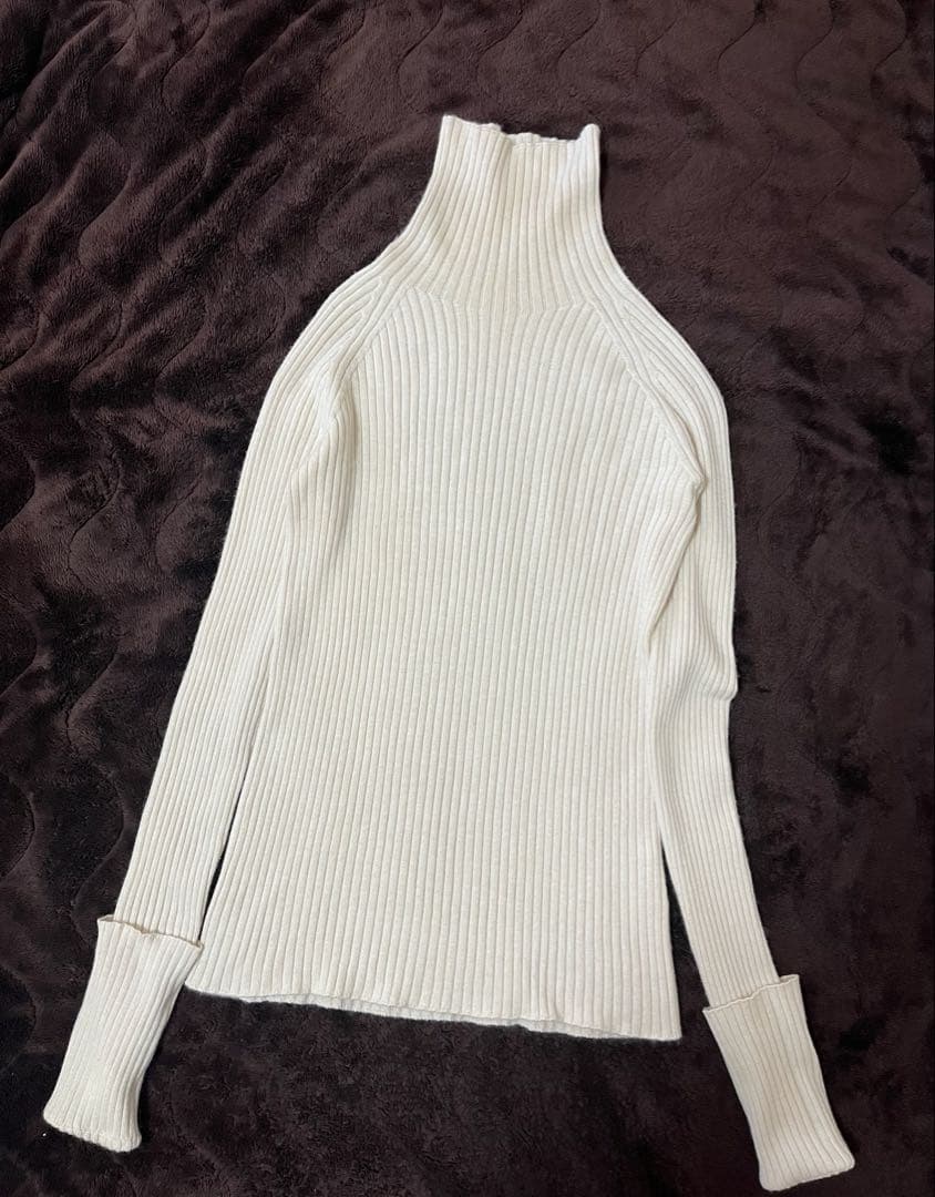 プリスティン　コットンカシミヤリブタートル　オーガニックコットン　やわらか