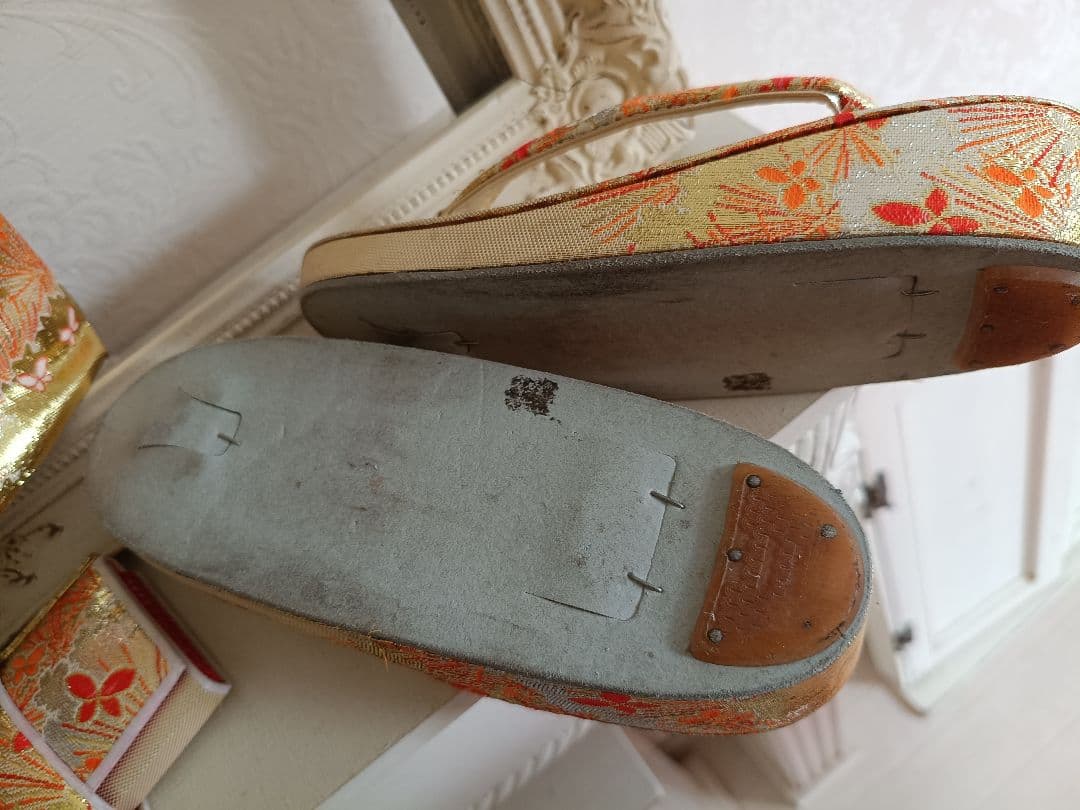 正絹★赤系部分絞り着物と作り帯フルセット