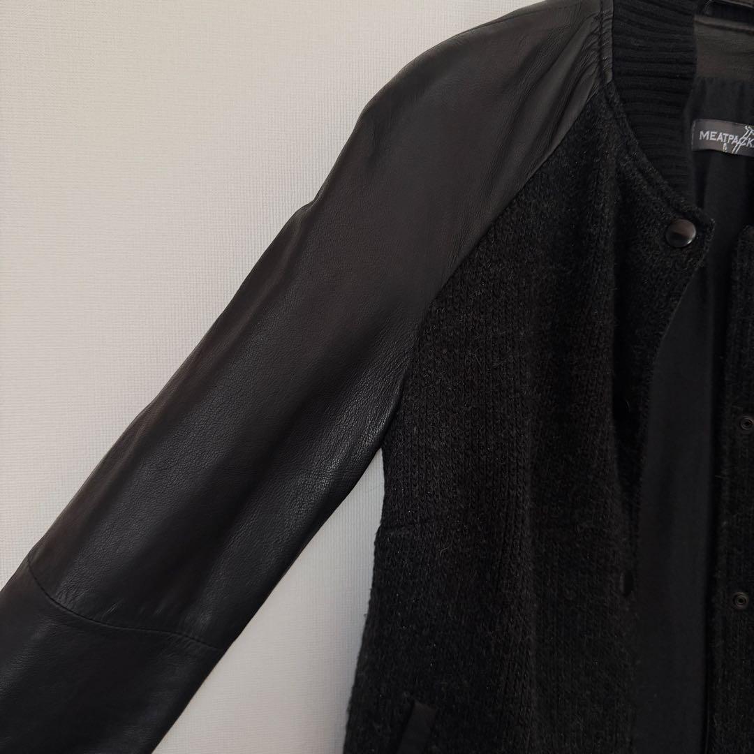 ドゥーズイエムクラス購入MEATPACKINGレザーブルゾン黒