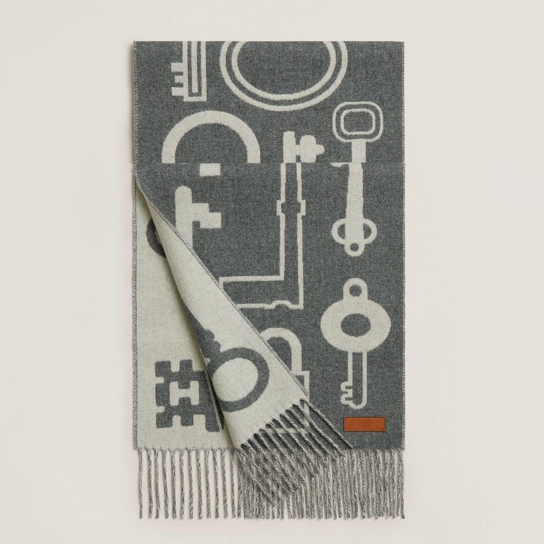 HERMES（エルメス）☆ カシミヤマフラー　カザック・キーコレクション　新品