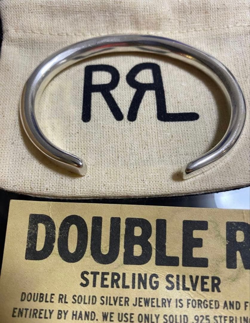 希少　未使用RRL ダブルアールエル　シルバー バングル Mサイズ