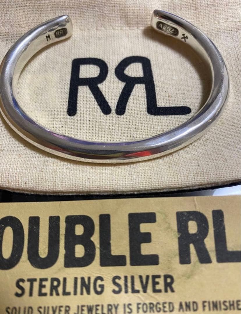 希少　未使用RRL ダブルアールエル　シルバー バングル Mサイズ