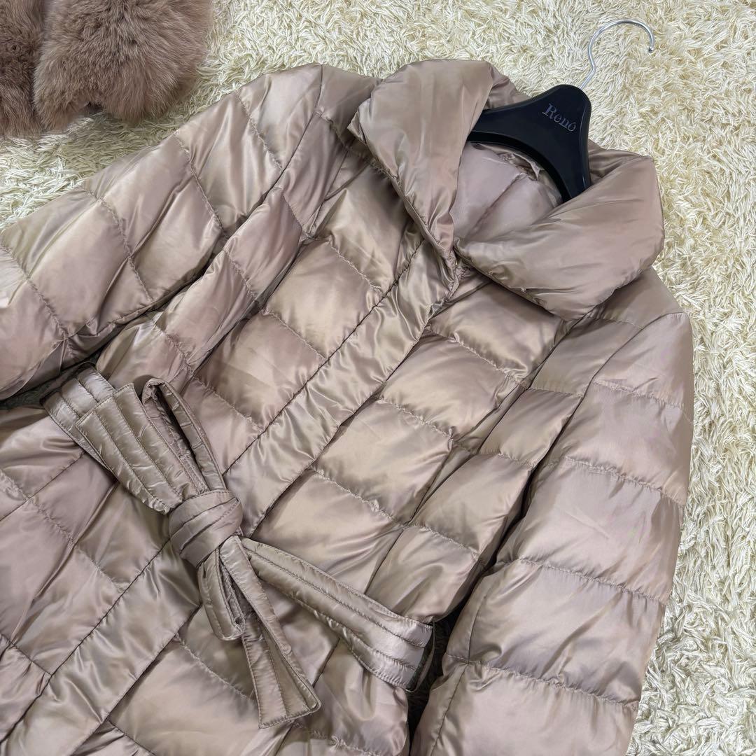 美品　アナイ　Aライン　フォックスファー　2way ダウンコート　38