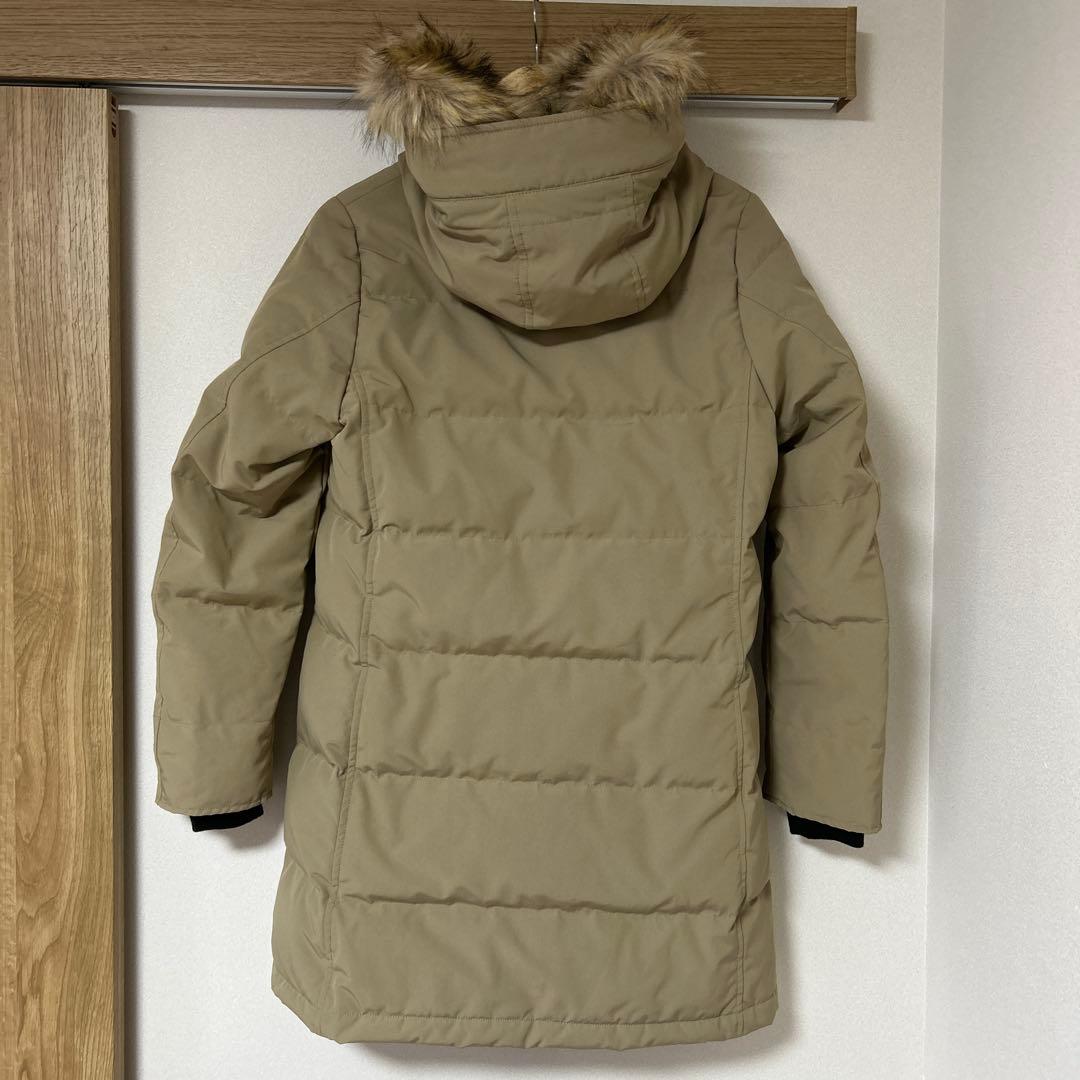 DANTON フード付きダウンジャケット Sサイズ ベージュ