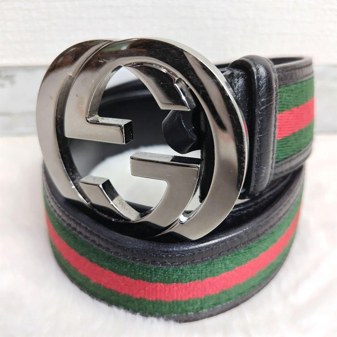 ✨美品✨【レア】GUCCIグッチ インターロッキング ベルト 114984