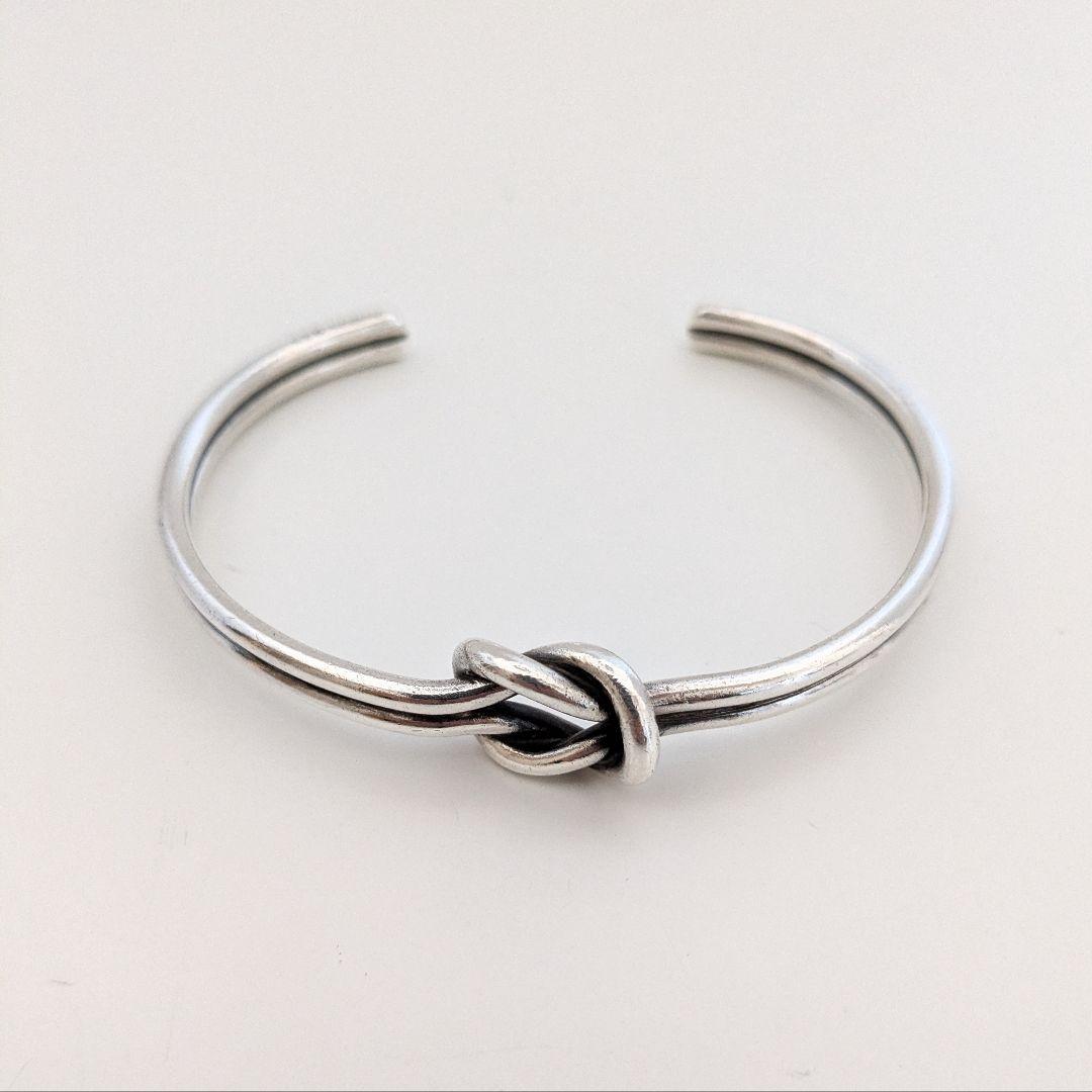 美品希少 GUCCI グッチ ノット ツイスト バングル シルバー ヴィンテージ