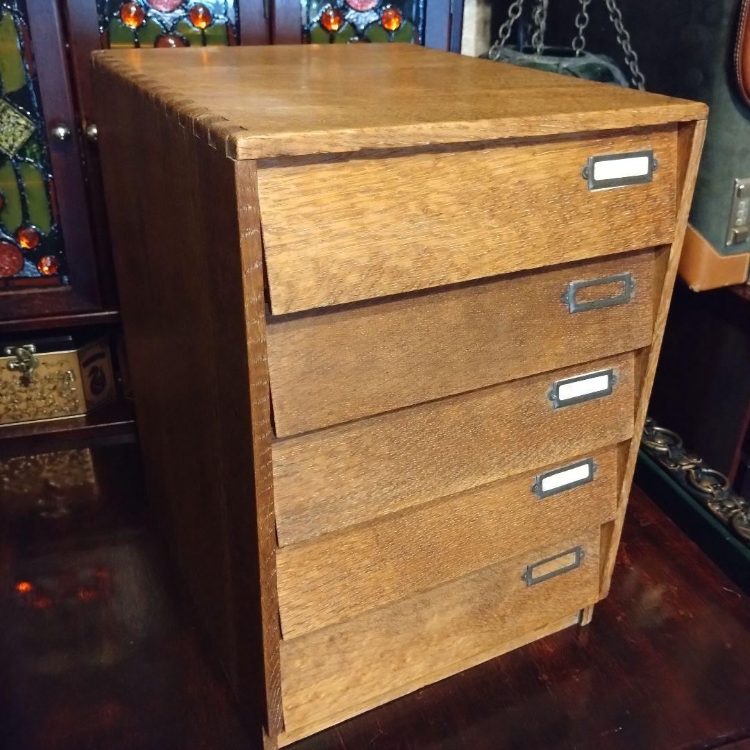 古家具　チェスト　引き出し　楢材