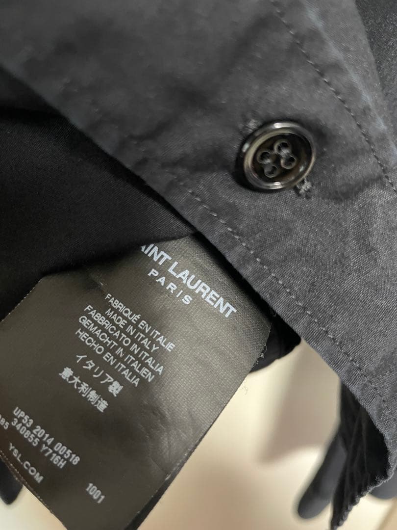 SAINT LAURENT サンローラン 黒 長袖シャツ