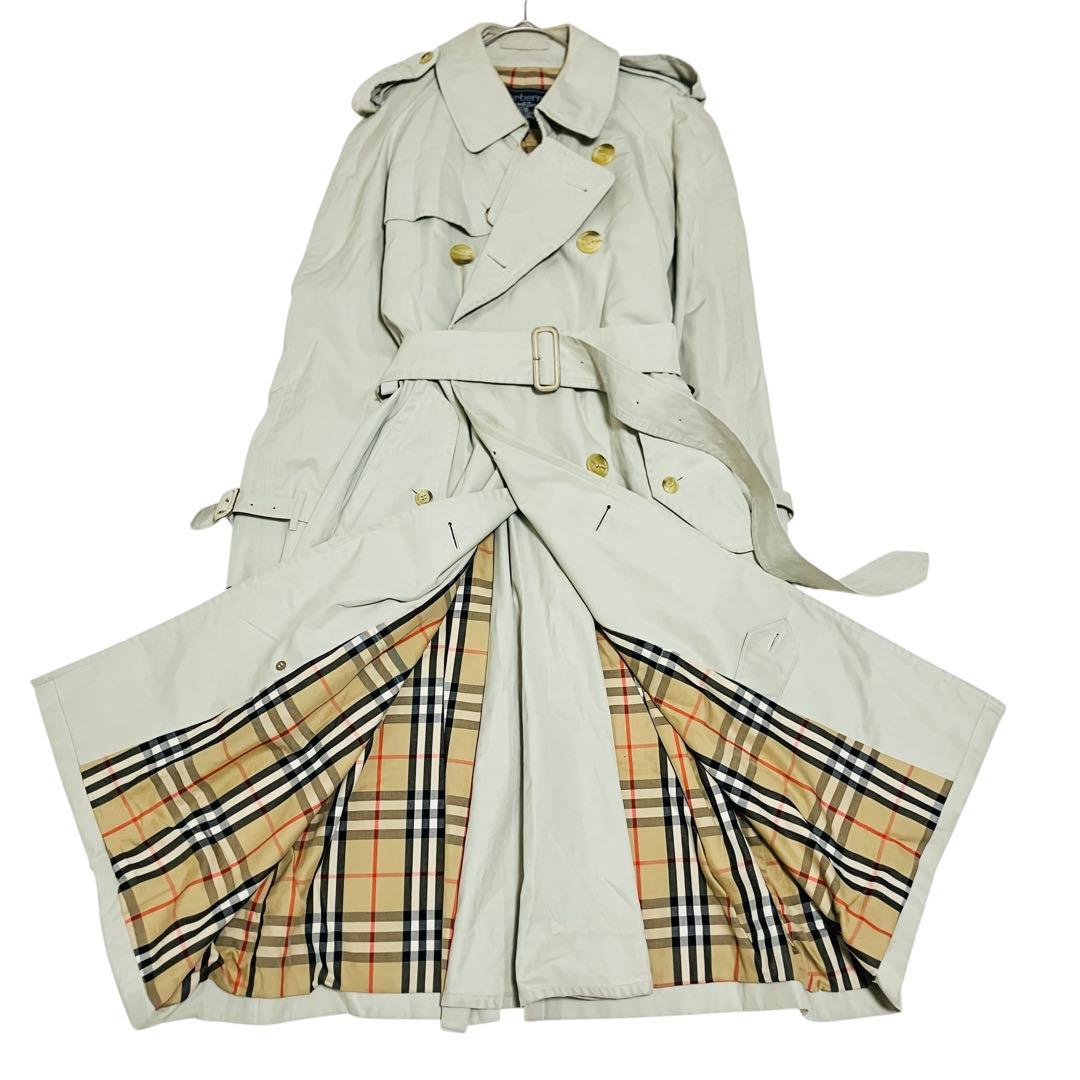 大きいサイズ バーバリー　トレンチコートコート　ロング　ノバチェック ベージュ