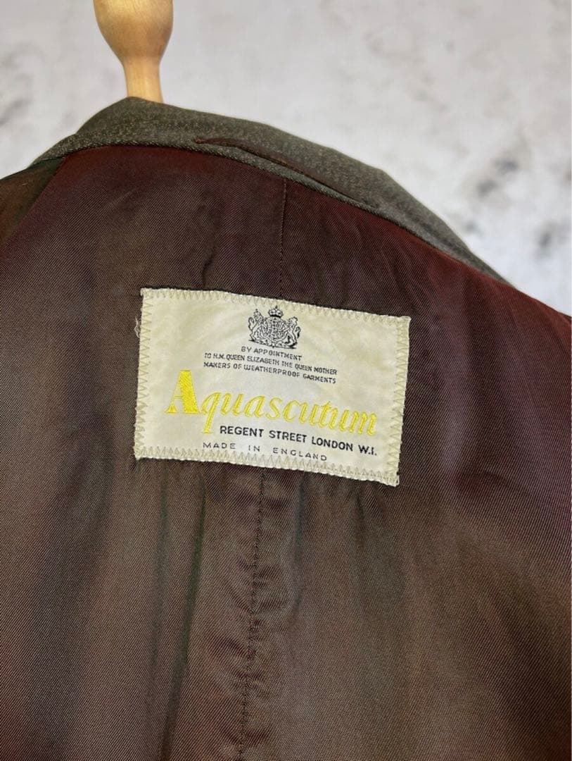 T*y様 【レア美品】Aquascutum 70-80’s ウールコットン ラグ