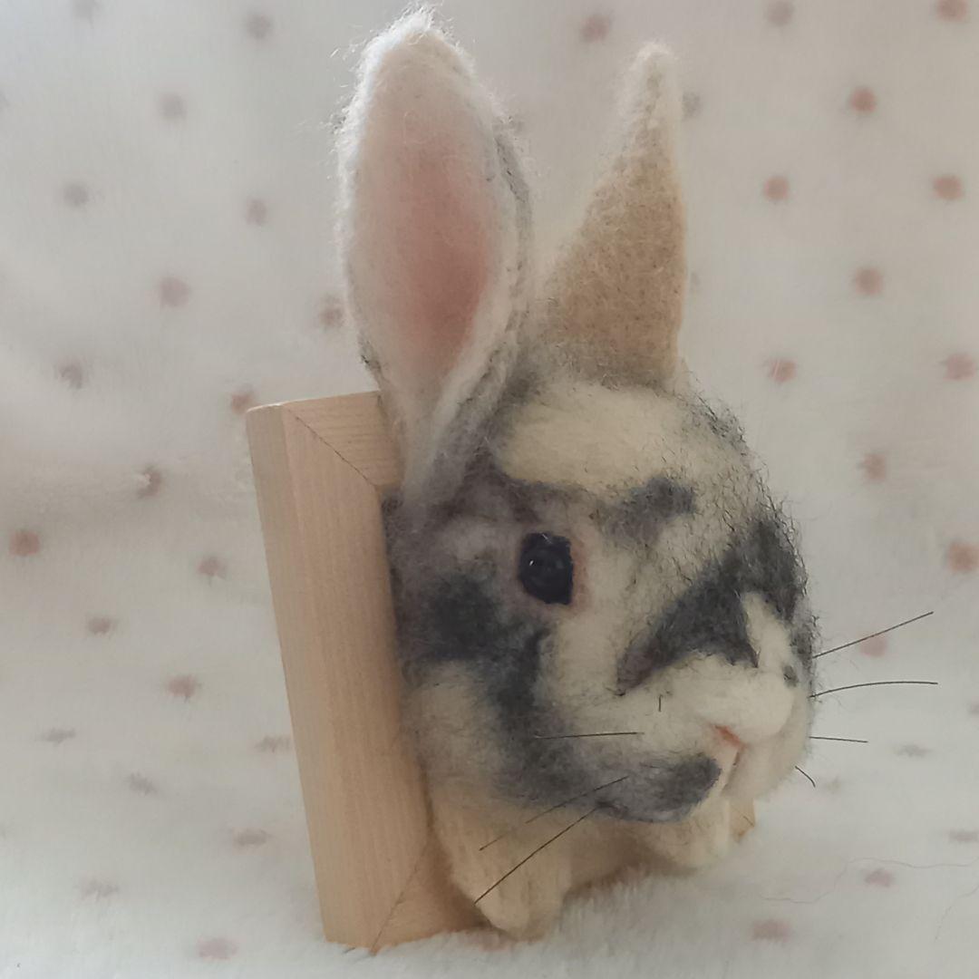 なつこ うさぎフレーム ハンドメイド 羊毛フェルト うちのこ オーダー
