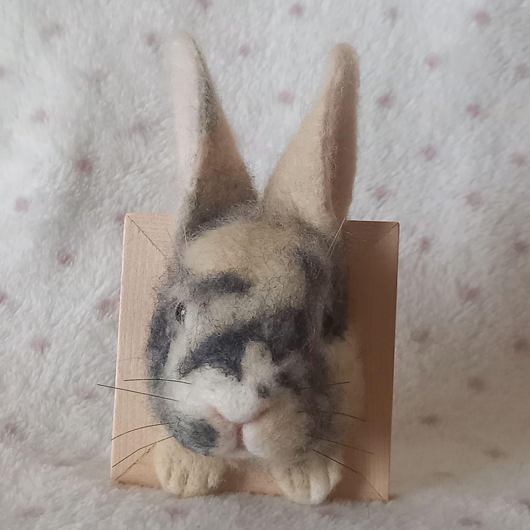 なつこ うさぎフレーム ハンドメイド 羊毛フェルト うちのこ オーダー