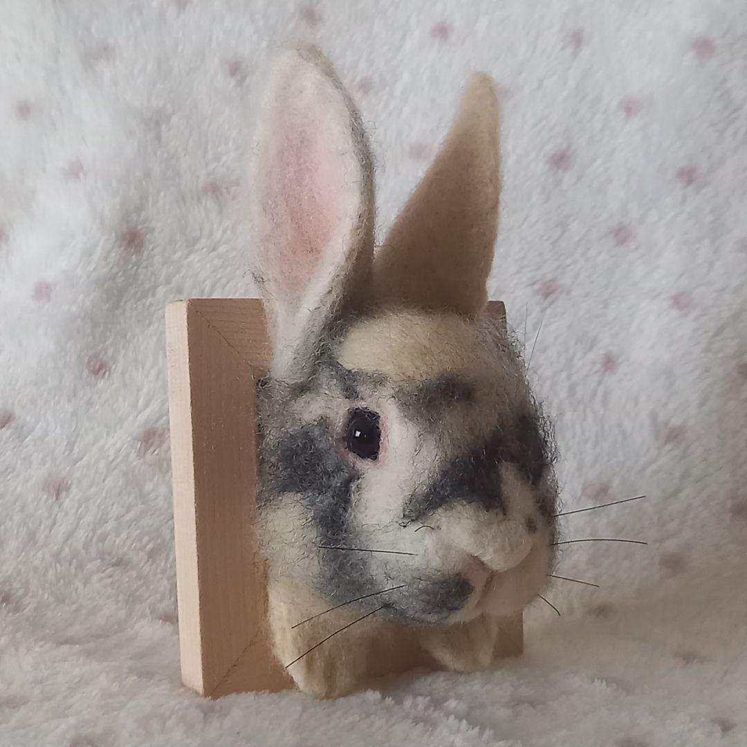 なつこ うさぎフレーム ハンドメイド 羊毛フェルト うちのこ オーダー