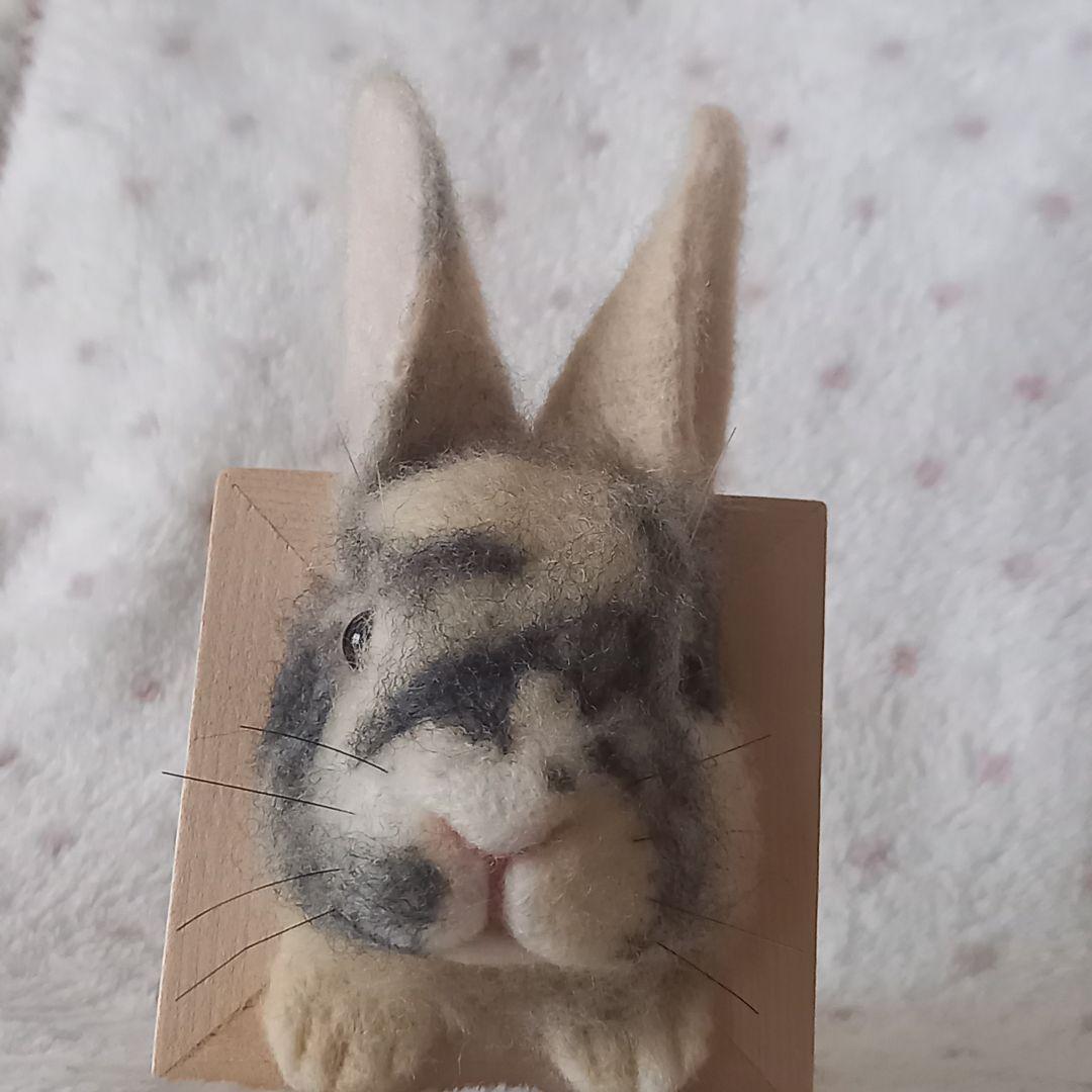 なつこ うさぎフレーム ハンドメイド 羊毛フェルト うちのこ オーダー