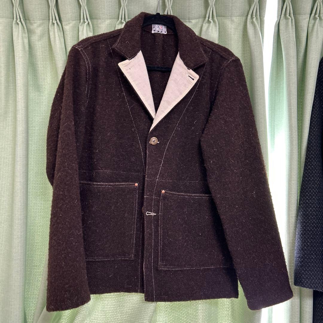 ウール ダブルブレストジャケット サイズ3 ブラウン