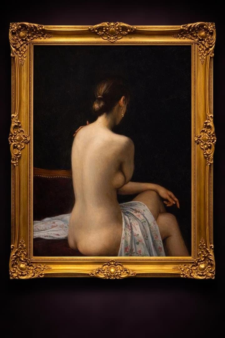 80〜140万円　疋田正章「幽遠」裸婦 共シール 10号 ホキ美術館大賞入選画家