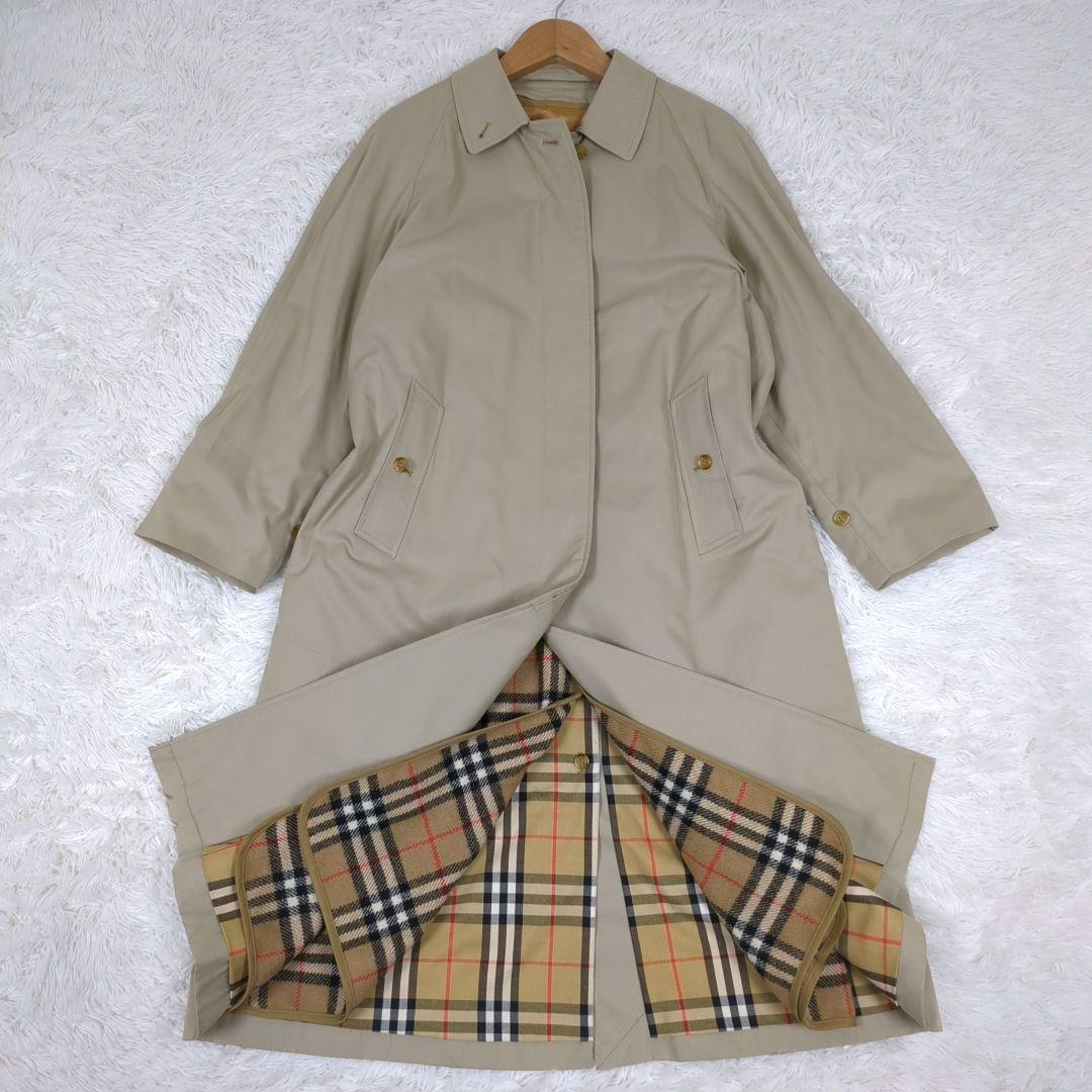 【特大 2XL相当】バーバリー　2way　マキシ丈　ライナー　バルマカーンコート