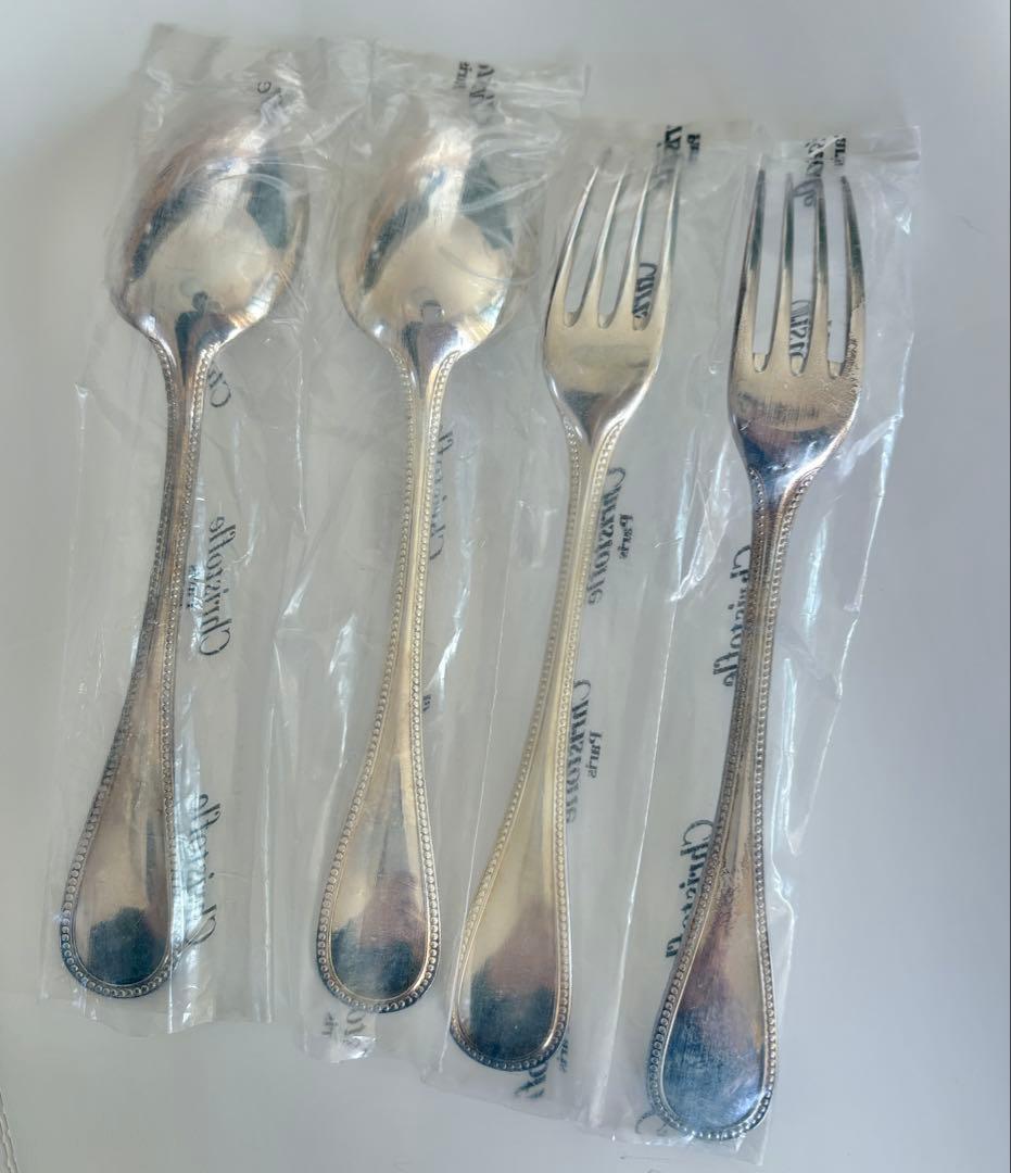 Christofle パール　テーブルスプーン　& フォーク