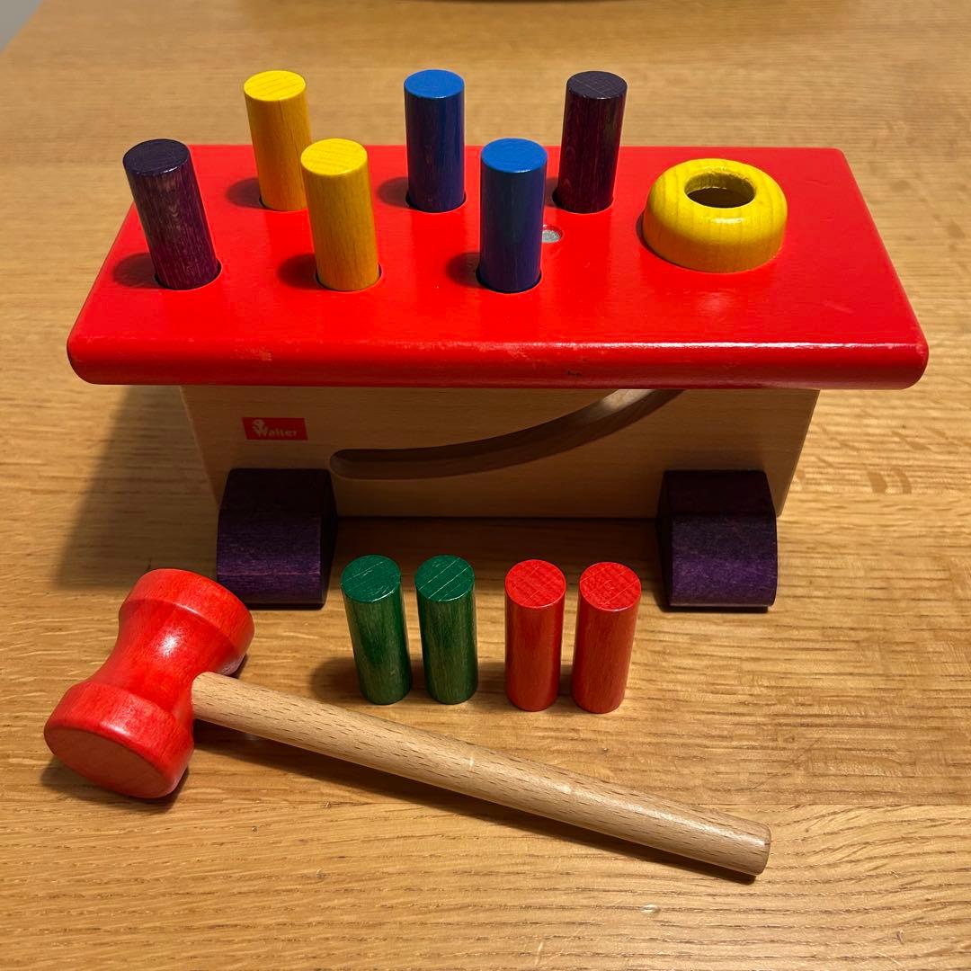 NIC社 大工さん ハンマートイ ニック社 ペグ10本 モンテッソーリ