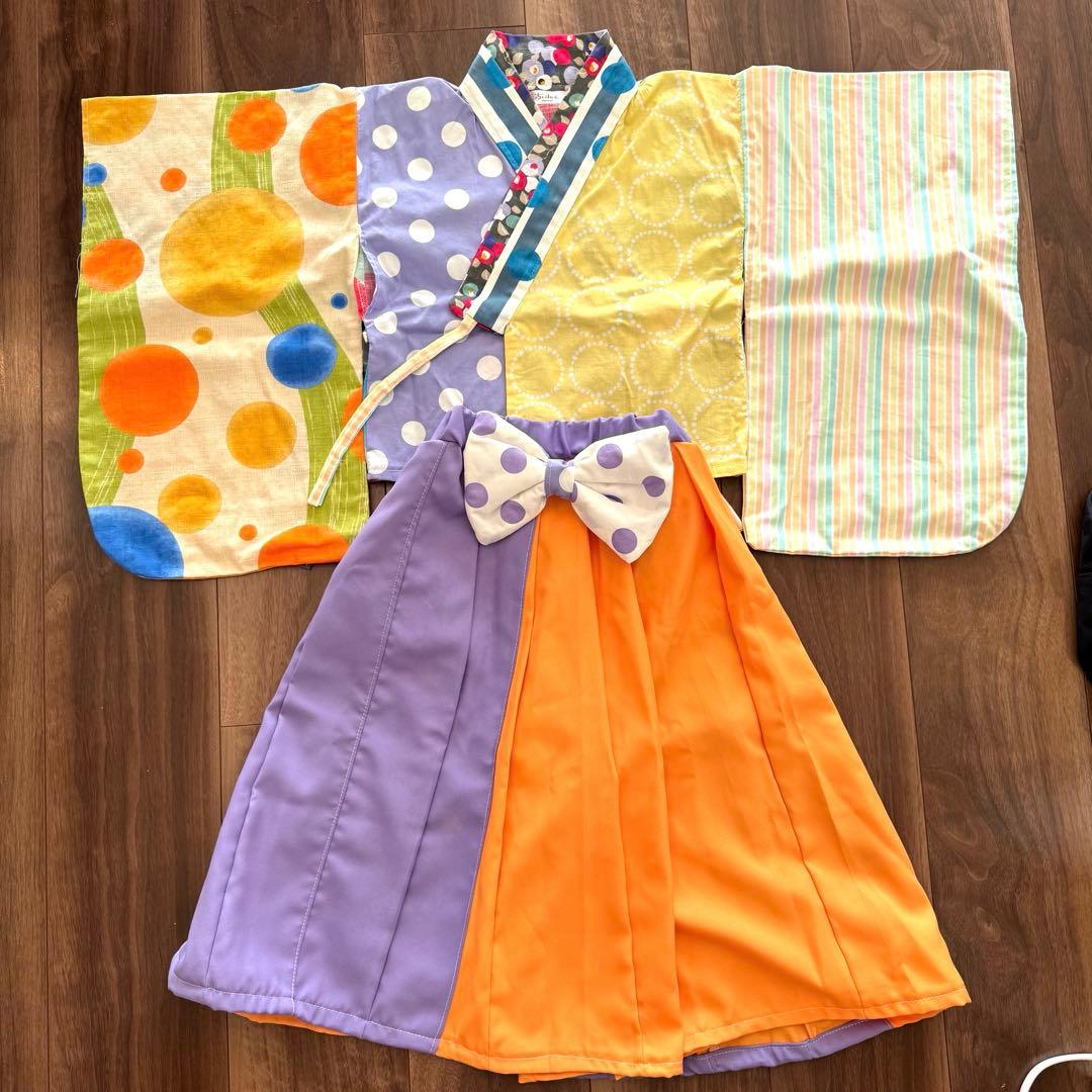 【1点もの】七五三　オリジナル袴　男の子　100cm