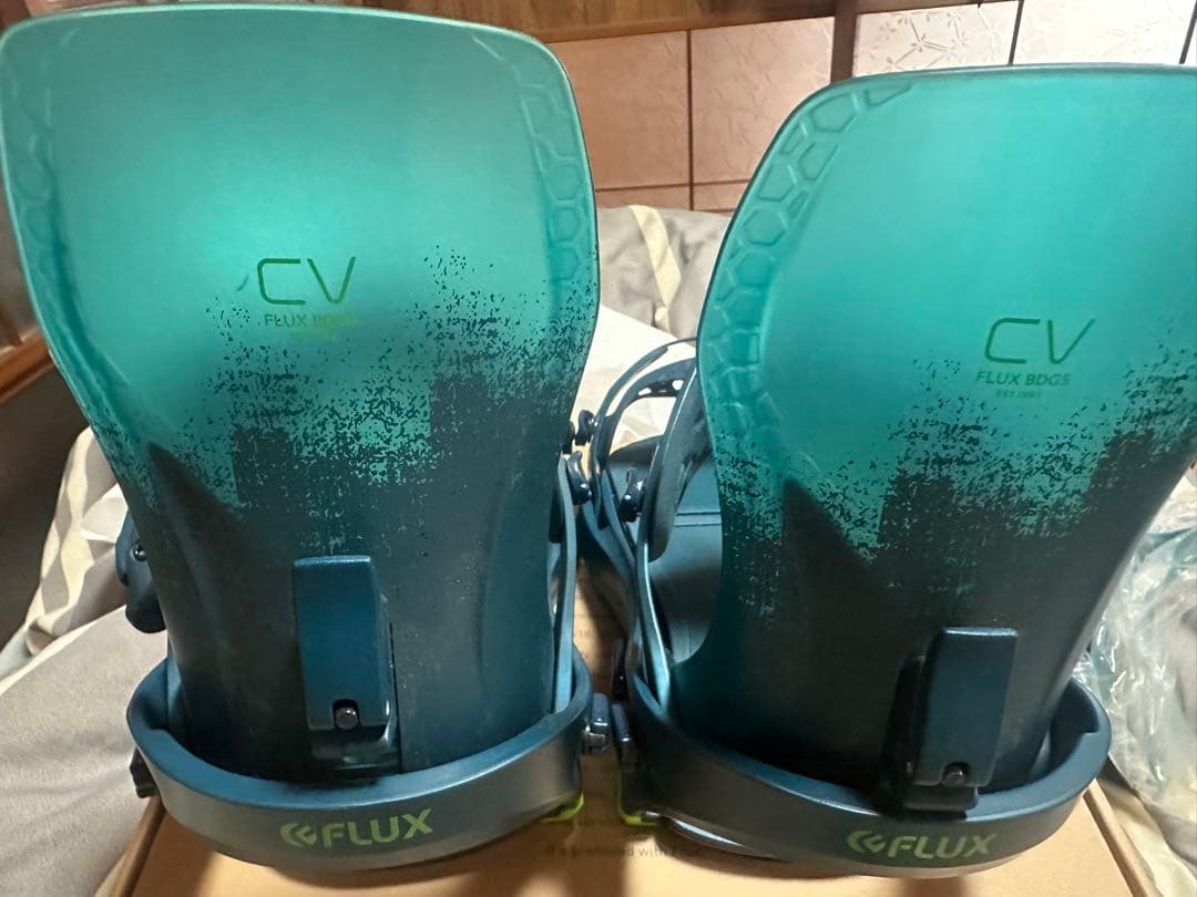 未使用 スノーボード ビンディング ネイビー/グリーン