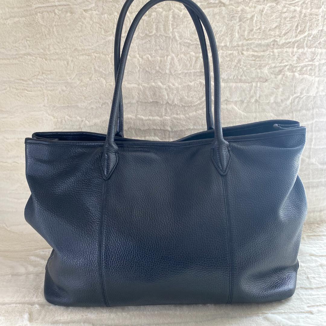 CIMABUE 大容量トートバッグ A4 シボ革 黒 ゴールド金具 メンズ