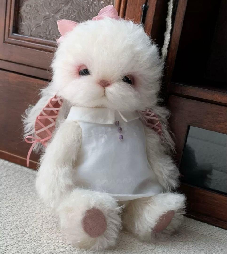 甘えん坊垂れ耳うさぎ ぬいぐるみ アーティストベア ハンドメイド 海外作家様