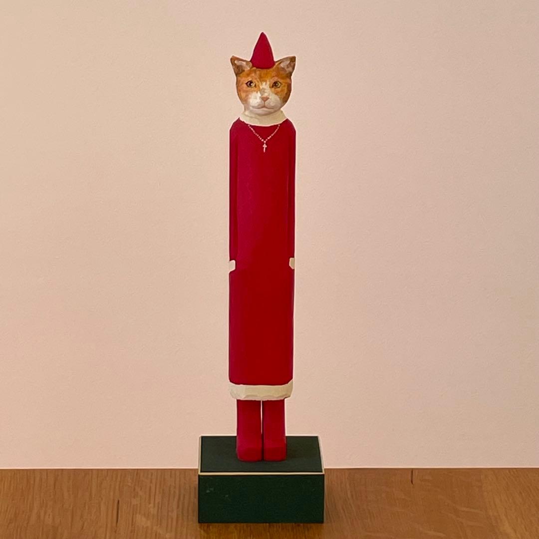 イソベサンタ アニマルサンタ ネコ 茶白