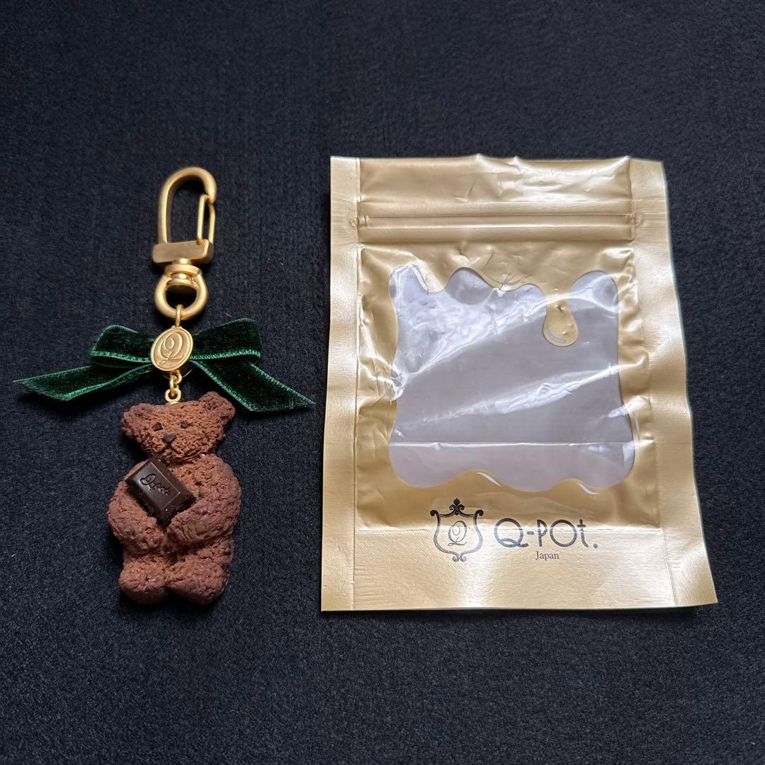 Q-pot テディーベアー チョコレート クッキー キーホルダー