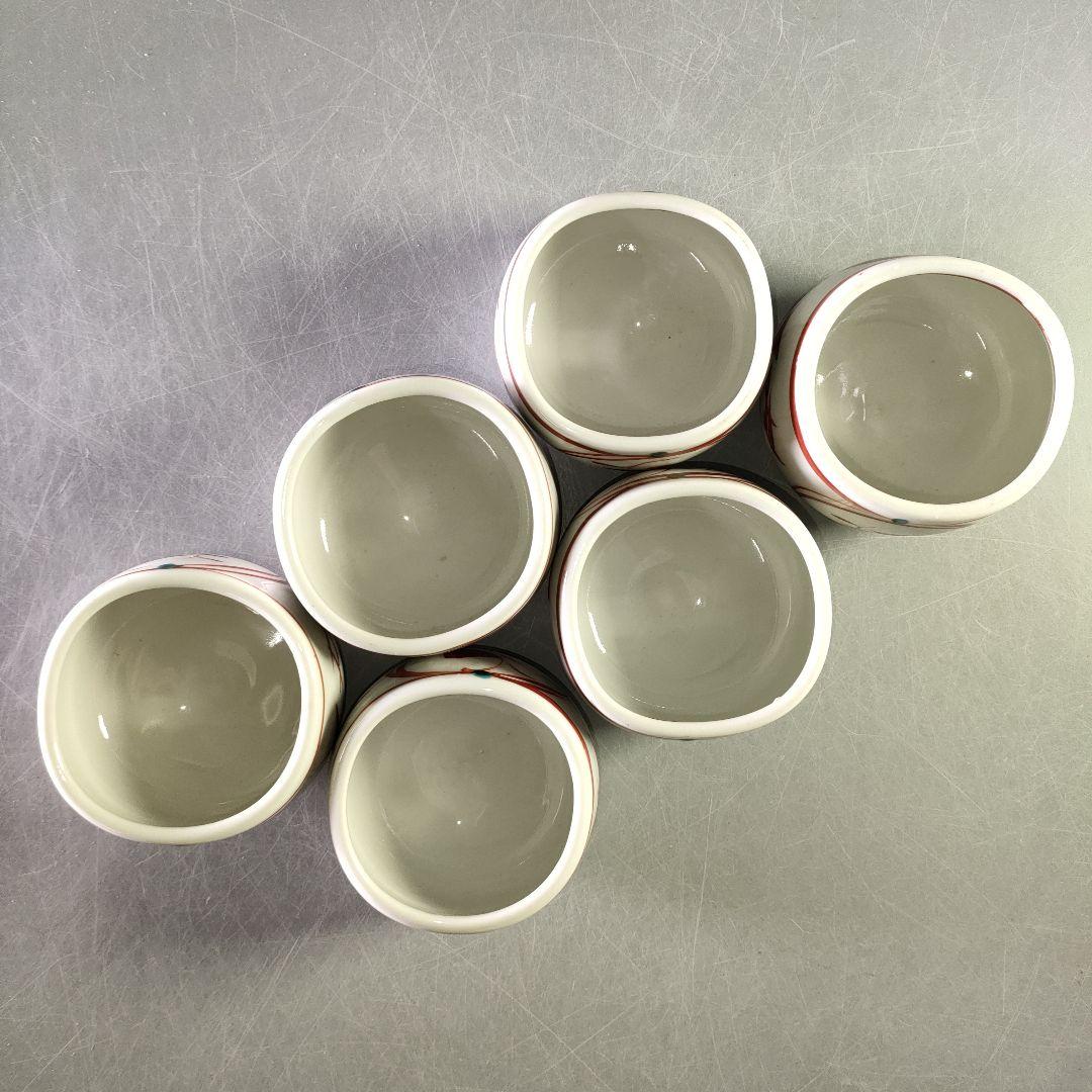 A1218-1/廣永窯 造/色絵鳥紋小鉢6客/共箱/向付/銘々皿/飾鉢/懐石道具