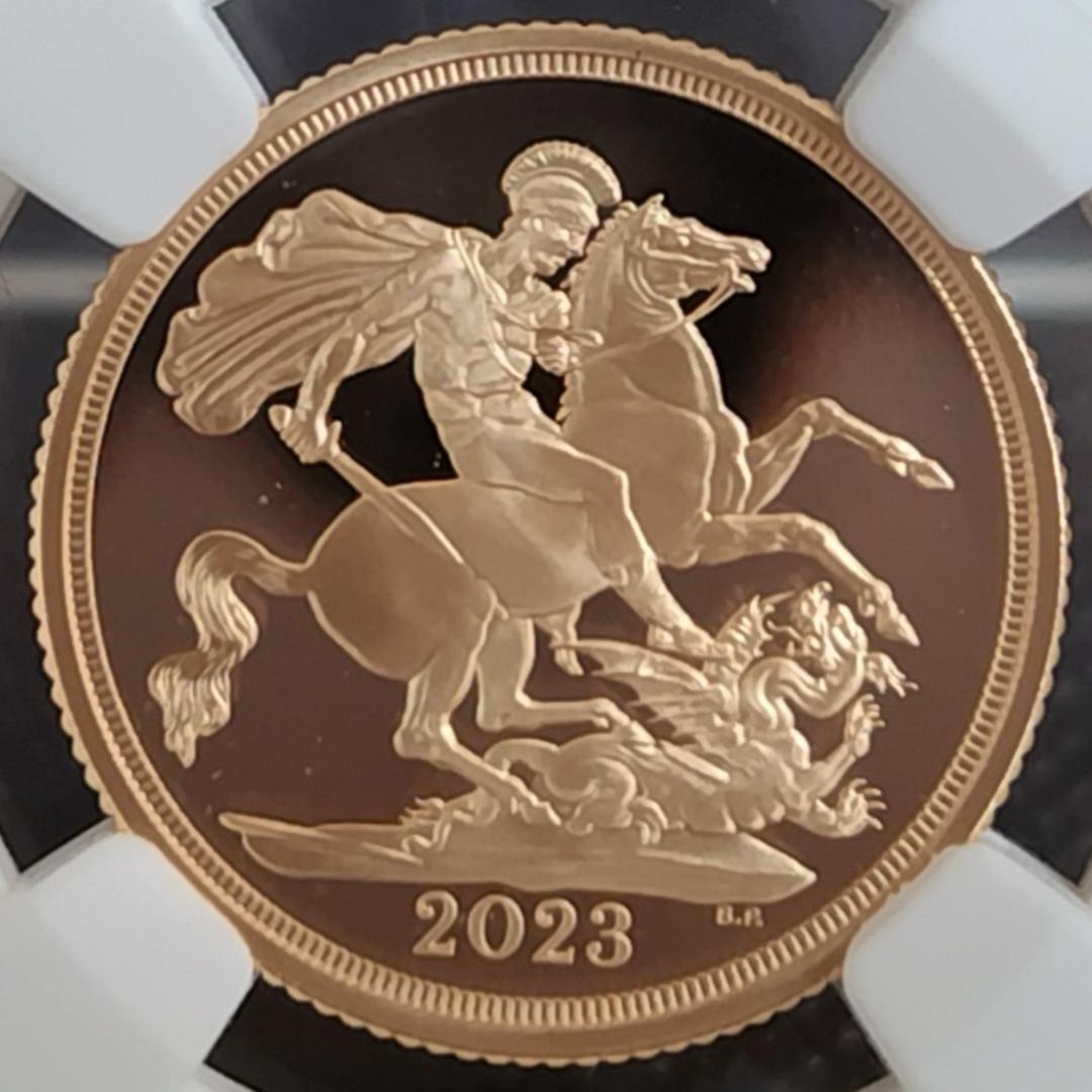 2023年/イギリス/PF70/チャールズ三世/金貨/1ソブリン/NGC/ポンド