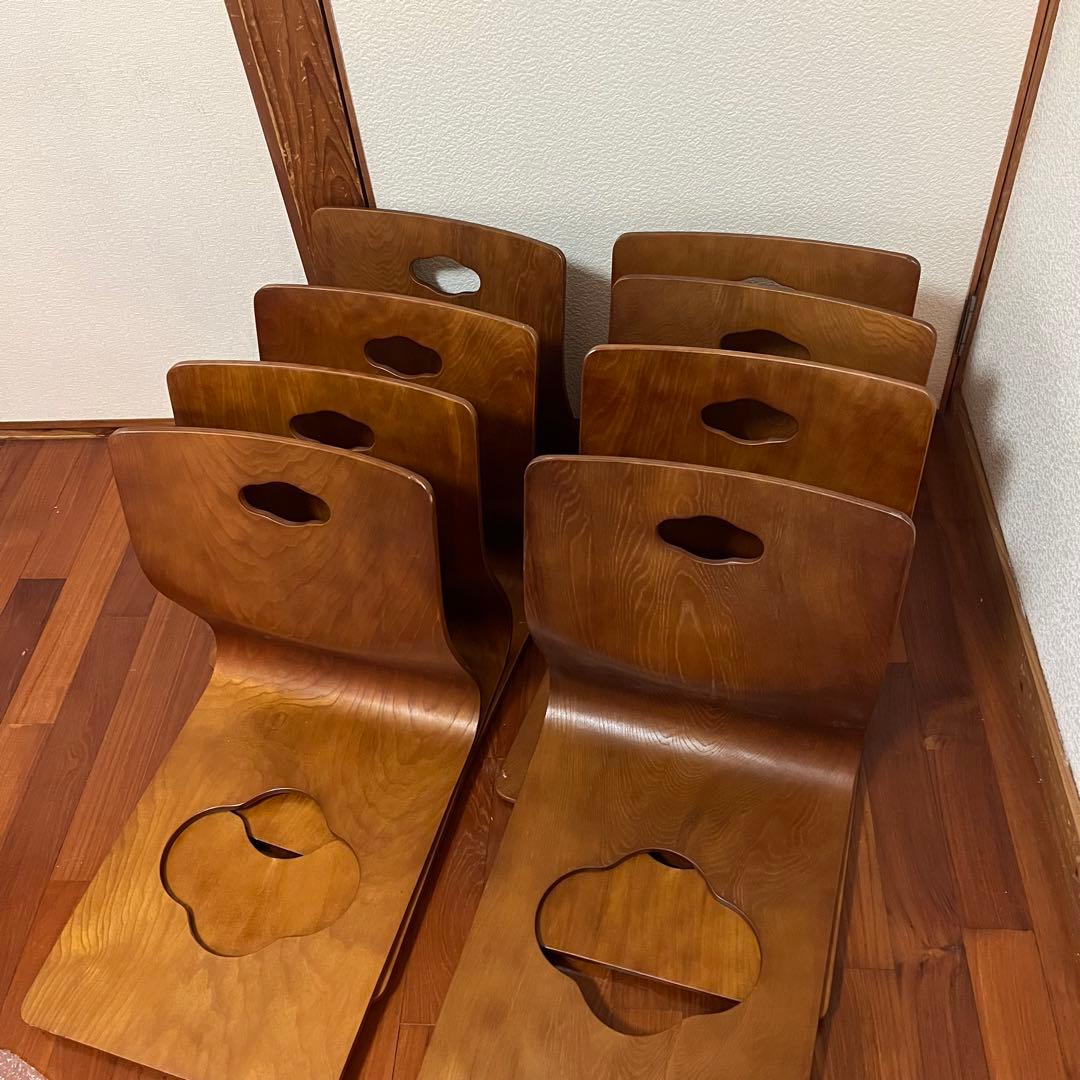 hikari 光製作所 和座椅子8台セット 和モダン 和風 木の温もり 曲げ木