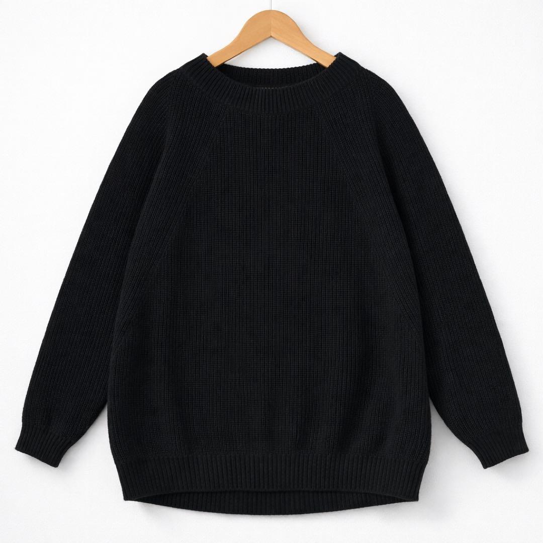 Deuxieme Classe OLBIA アゼプルオーバー　カシミヤ混　黒