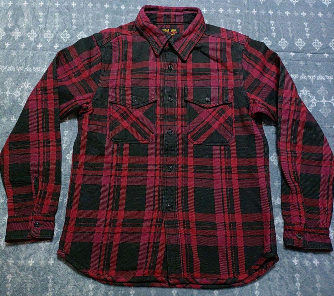 新品 ウエス UES 長袖シャツ 502355 エクストラヘビーネルシャツ L