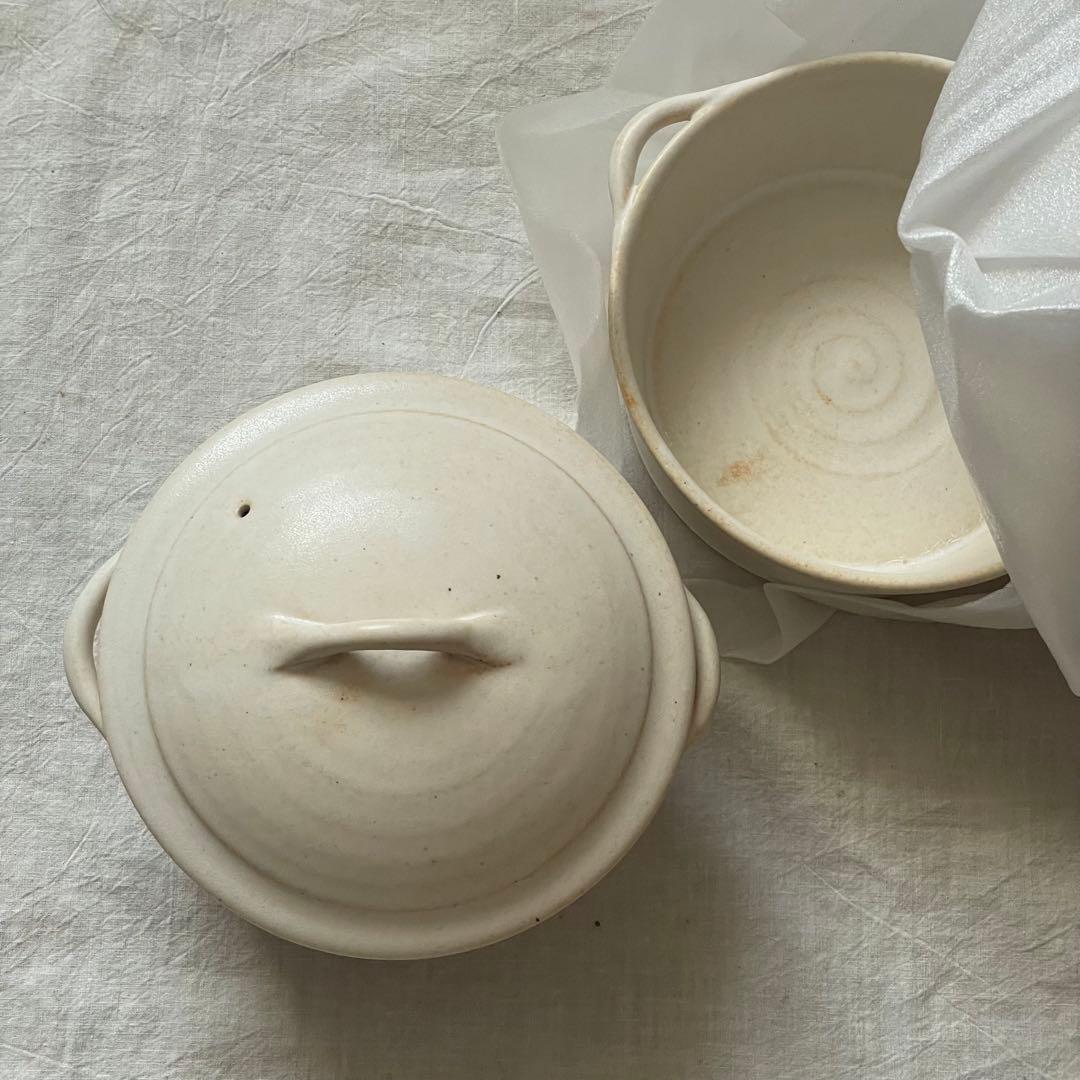 加藤かずみ さん 耐熱 蓋付きグラタン皿 土鍋 スープポット 2個セット