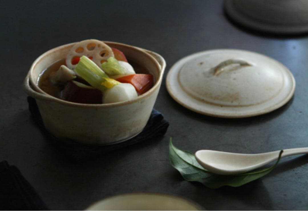 加藤かずみ さん 耐熱 蓋付きグラタン皿 土鍋 スープポット 2個セット