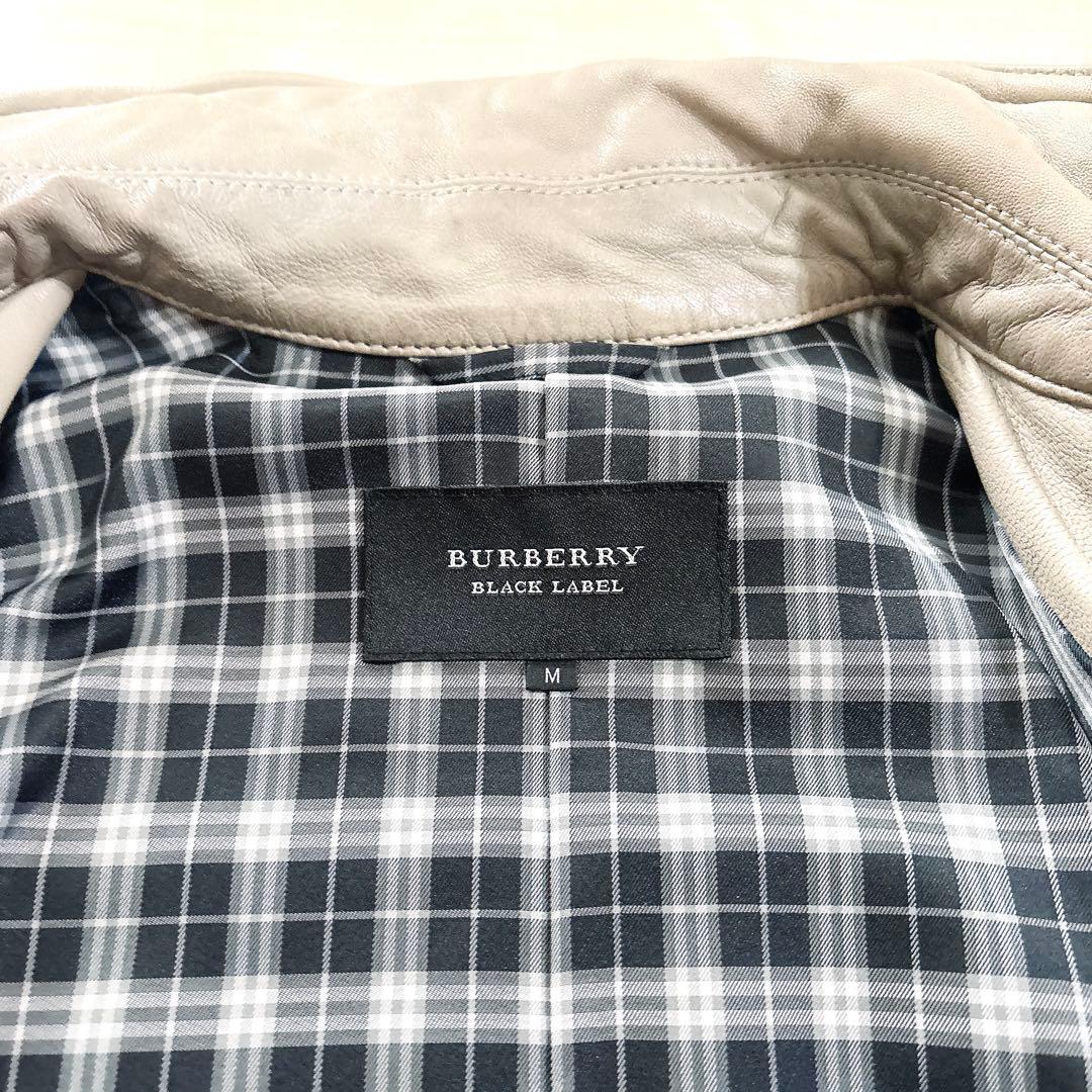 希少色 グレー BURBERRY BLACK LABEL レザージャケット M