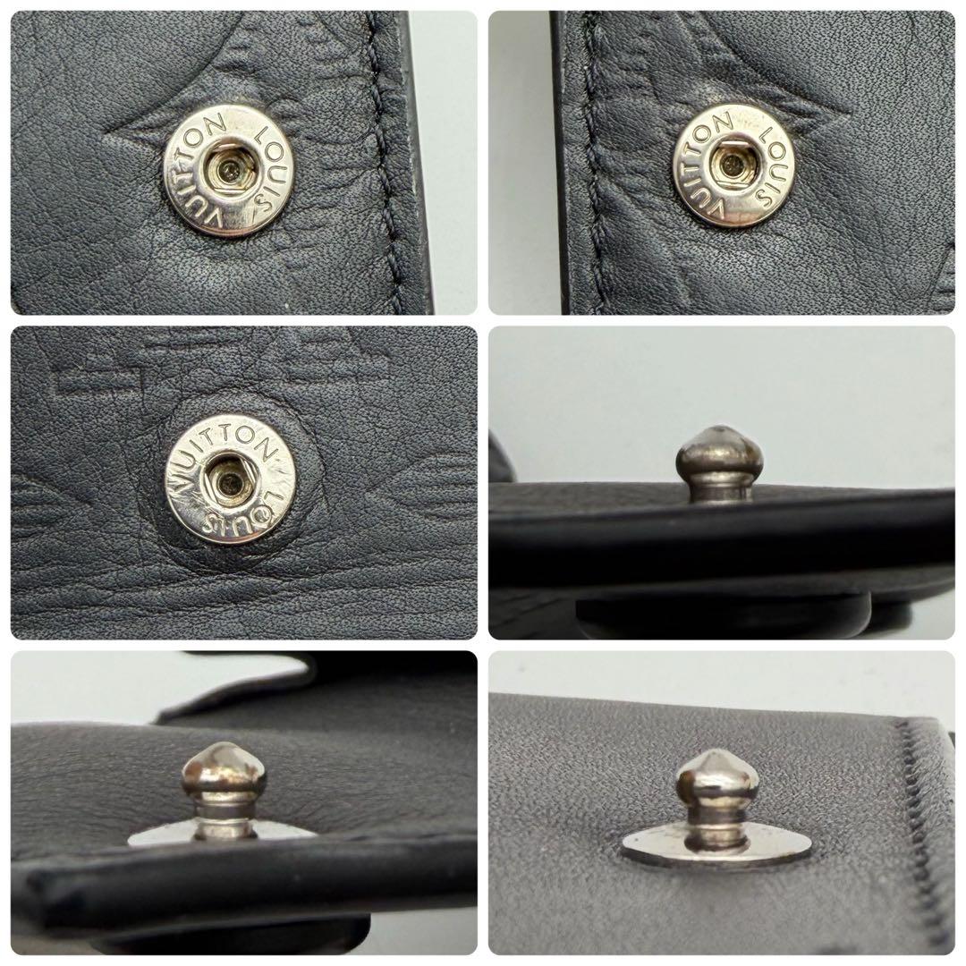 【美品】ルイヴィトン 三つ折財布 ディスカバリーコンパクト シャドウ ノワール