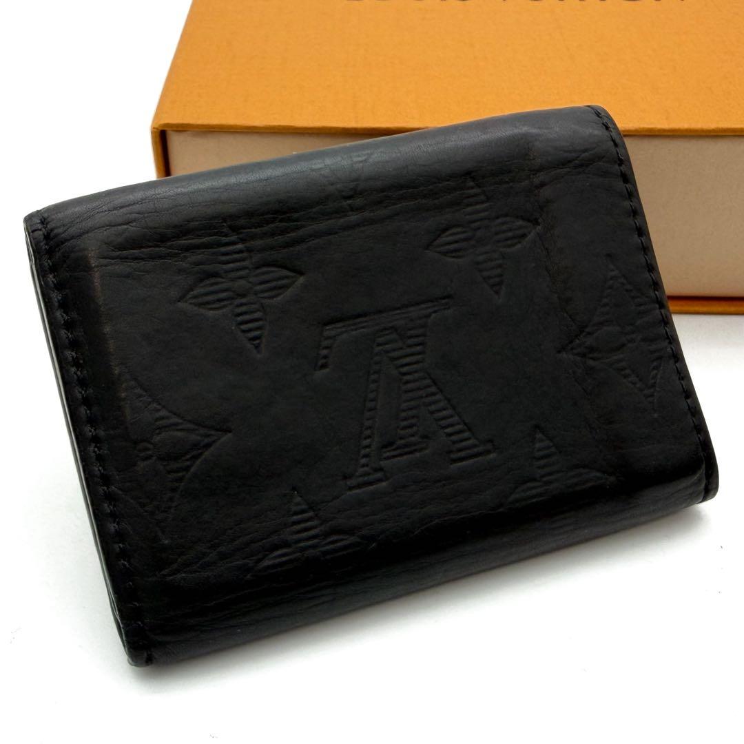 【美品】ルイヴィトン 三つ折財布 ディスカバリーコンパクト シャドウ ノワール