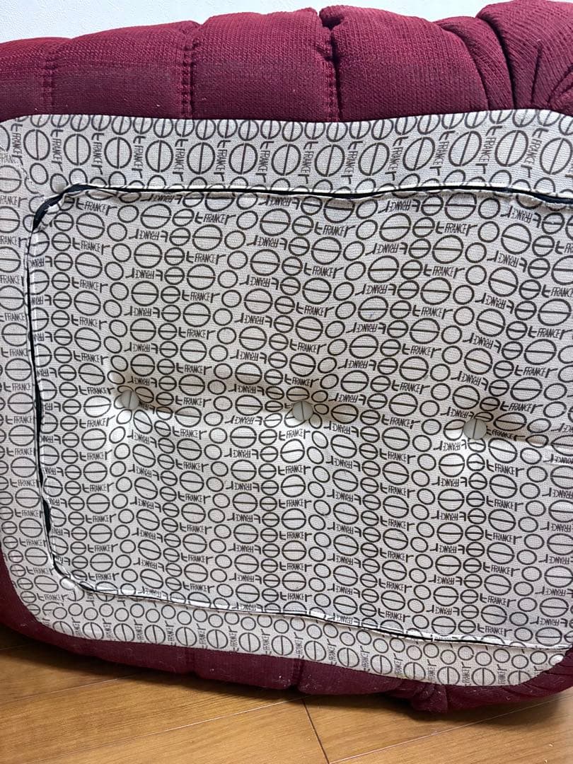 リーンロゼ　トーゴ　レッド 1人掛け　オットマン付き