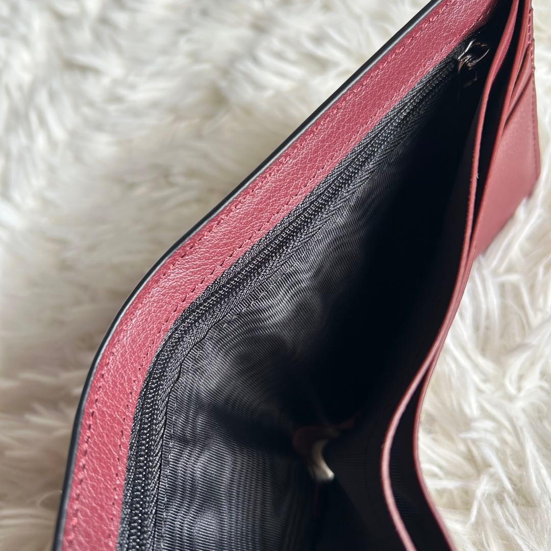 新品未使用　Cartier マストライン　2つ折り財布　ブラックXバーガンディ