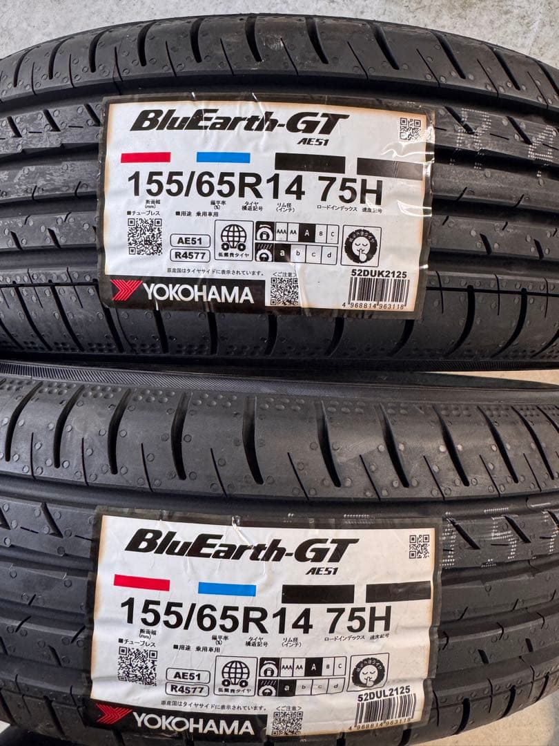 YOKOHAMA BluEarth-GT AE51 155/65R14 新品２本