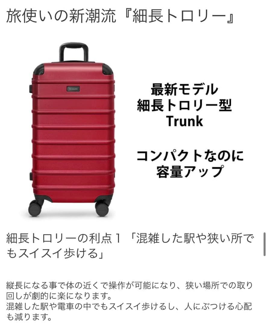 新品 ソルガードSOLGAARD Trunk Closet 60L スーツケース